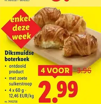 Lidl Diksmuidse boterkoek aanbieding