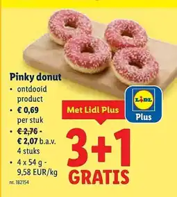 Lidl Pinky donut aanbieding