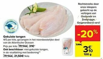 Carrefour Gekuiste tongen aanbieding
