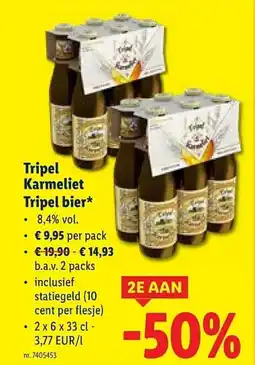Lidl Tripel Karmeliet Tripel bier* aanbieding