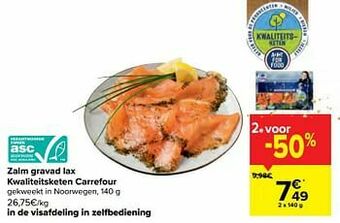Carrefour Zalm gravad lax kwaliteitsketen carrefour aanbieding