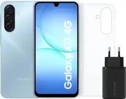 Coolblue Samsung Galaxy A17 128 Go Bleu 4G + Pack d'Accessoires aanbieding