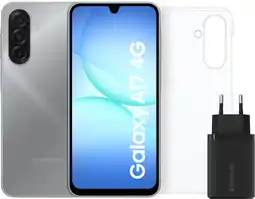 Coolblue Samsung Galaxy A17 128 Go Gris 4G + Pack d'Accessoires aanbieding