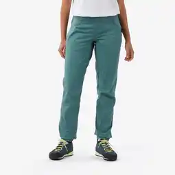 Decathlon Comfortabele klimbroek voor dames Vertika groen aanbieding