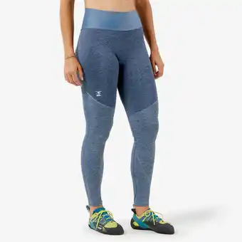 Decathlon Klimlegging voor dames Vertika bordeaux en jeansblauw aanbieding