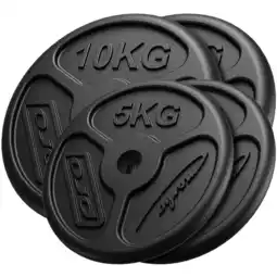 Decathlon Set gietijzeren gewichten Slim ø31 mm Marbo Sport 30 kg aanbieding
