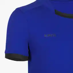 Decathlon Rugbyshirt met korte mouwen voor kinderen R100 blauw aanbieding