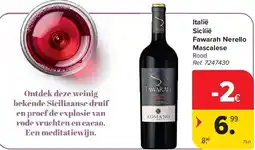 Carrefour Italië Sicilië Fawarah Nerello Mascalese aanbieding