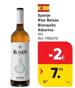 Carrefour Spanje Rias Baixas Blanquito Albarino aanbieding