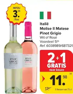 Carrefour Italië Molise Il Matese Pinot Grigio aanbieding