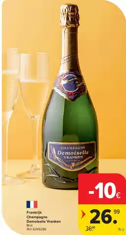 Carrefour Frankrijk Champagne Demoiselle Vranken aanbieding