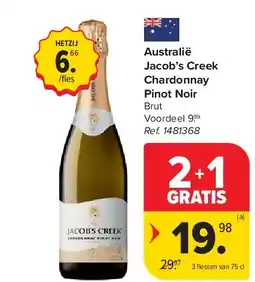 Carrefour Australië Jacob’s Creek Chardonnay Pinot Noir aanbieding
