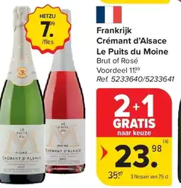 Carrefour Frankrijk Crémant d’Alsace Le Puits du Moine aanbieding