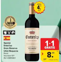 Carrefour Spanje Enterizo Gran Reserva Utiel-Requena aanbieding