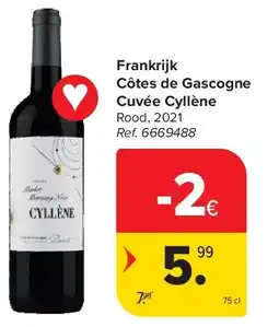 Carrefour Frankrijk Côtes de Gascogne Cuvée Cyllène aanbieding