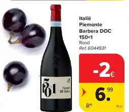 Carrefour Italië Piemonte Barbera DOC 150+1 aanbieding