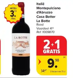 Carrefour Italië Montepulciano d’Abruzzo Casa Botter La Botte aanbieding