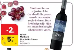 Carrefour Spanje Montsant Clos de Nit Criança aanbieding