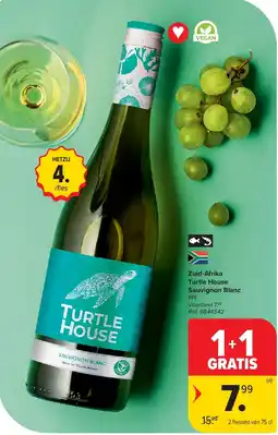 Carrefour Zuid-Afrika Turtle House Sauvignon Blanc aanbieding