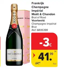 Carrefour Frankrijk Champagne Impérial Moët & Chandon aanbieding