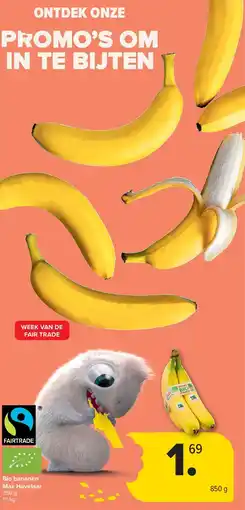 Carrefour Bio bananen Max Havelaar aanbieding