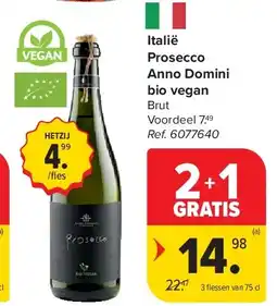 Carrefour Italië Prosecco Anno Domini bio vegan aanbieding