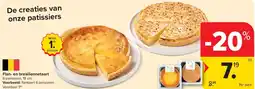 Carrefour Flan- en bresiliennetaart aanbieding