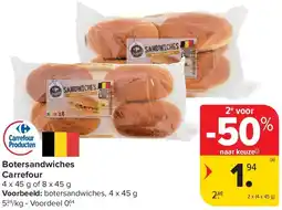Carrefour Botersandwiches Carrefour aanbieding