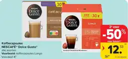 Carrefour Ko ecapsules NESCAFÉ Dolce Gusto aanbieding