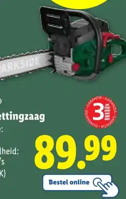 Lidl Parkside Benzinekettingzaag aanbieding
