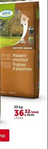 AVEVE Najaars- meststof Engrais d'automne aanbieding