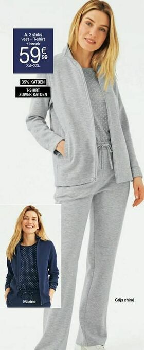 Damart Vest + t-shirt + broek aanbieding