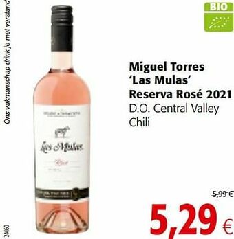 Miguel torres las mulas reserva rosé 2021 d.o. central valley chili