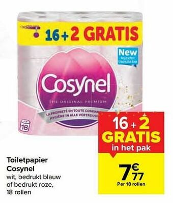 Carrefour Toiletpapier cosynel aanbieding