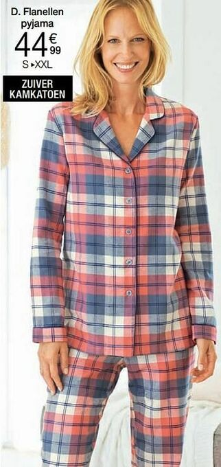 Damart Flanellen pyjama aanbieding
