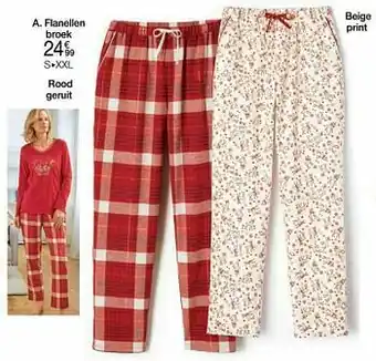 Damart Flanellen broek aanbieding