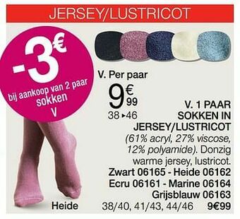 Damart 1 paar sokken in jersey-lustricot aanbieding