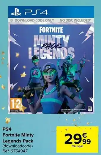Carrefour Ps4 fortnite minty legends pack aanbieding