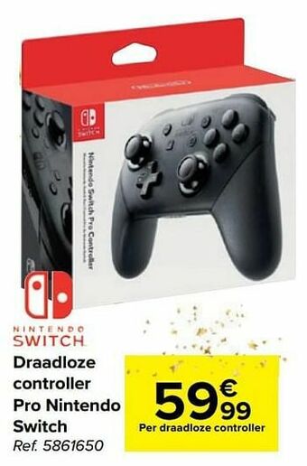 Carrefour Draadloze controller pro nintendo switch aanbieding
