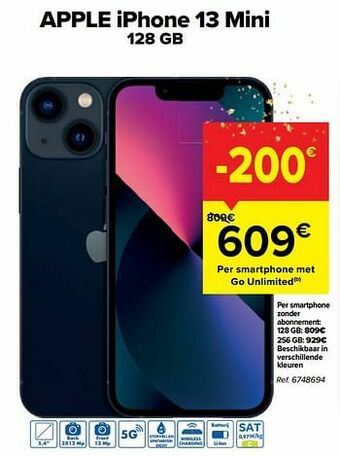 Carrefour Apple iphone 13 mini 128 gb aanbieding