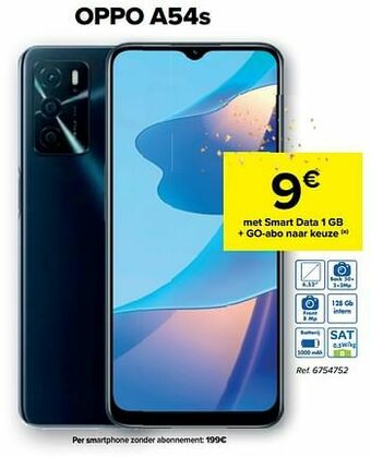 Carrefour Oppo a54s aanbieding
