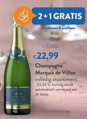 OKay Champagne marquis de villon brut aanbieding