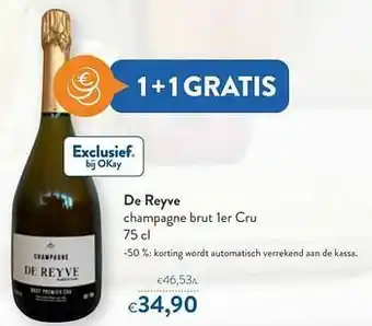 OKay De reyve champagne brut 1er cru aanbieding