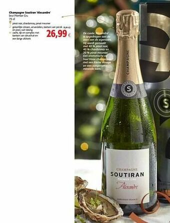 Colruyt Champagne soutiran alexandre brut premier cru aanbieding