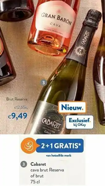 OKay Cabaret cava brut reserva of brut aanbieding