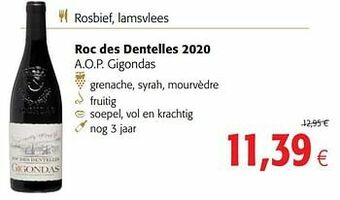 Colruyt Roc des dentelles 2020 a.o.p. gigondas aanbieding