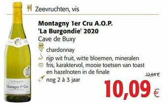 Montagny 1er cru a.o.p. la burgondie 2020 cave de buxy
