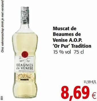 Muscat de beaumes de venise a.o.p. or pur tradition