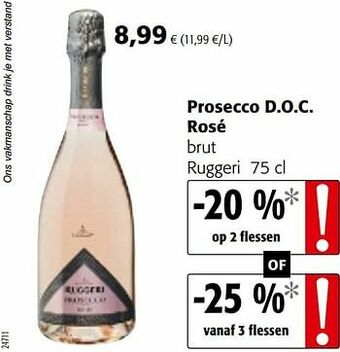 Colruyt Prosecco d.o.c. rosé brut ruggeri aanbieding