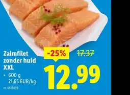 Lidl Zalmfilet zonder huid XXL aanbieding